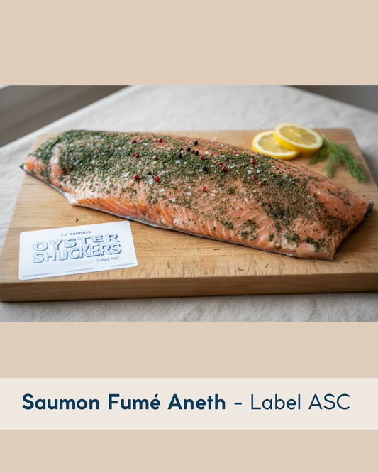 Saumon fumé à l'Aneth tranché certifié ASC - 59€/KG