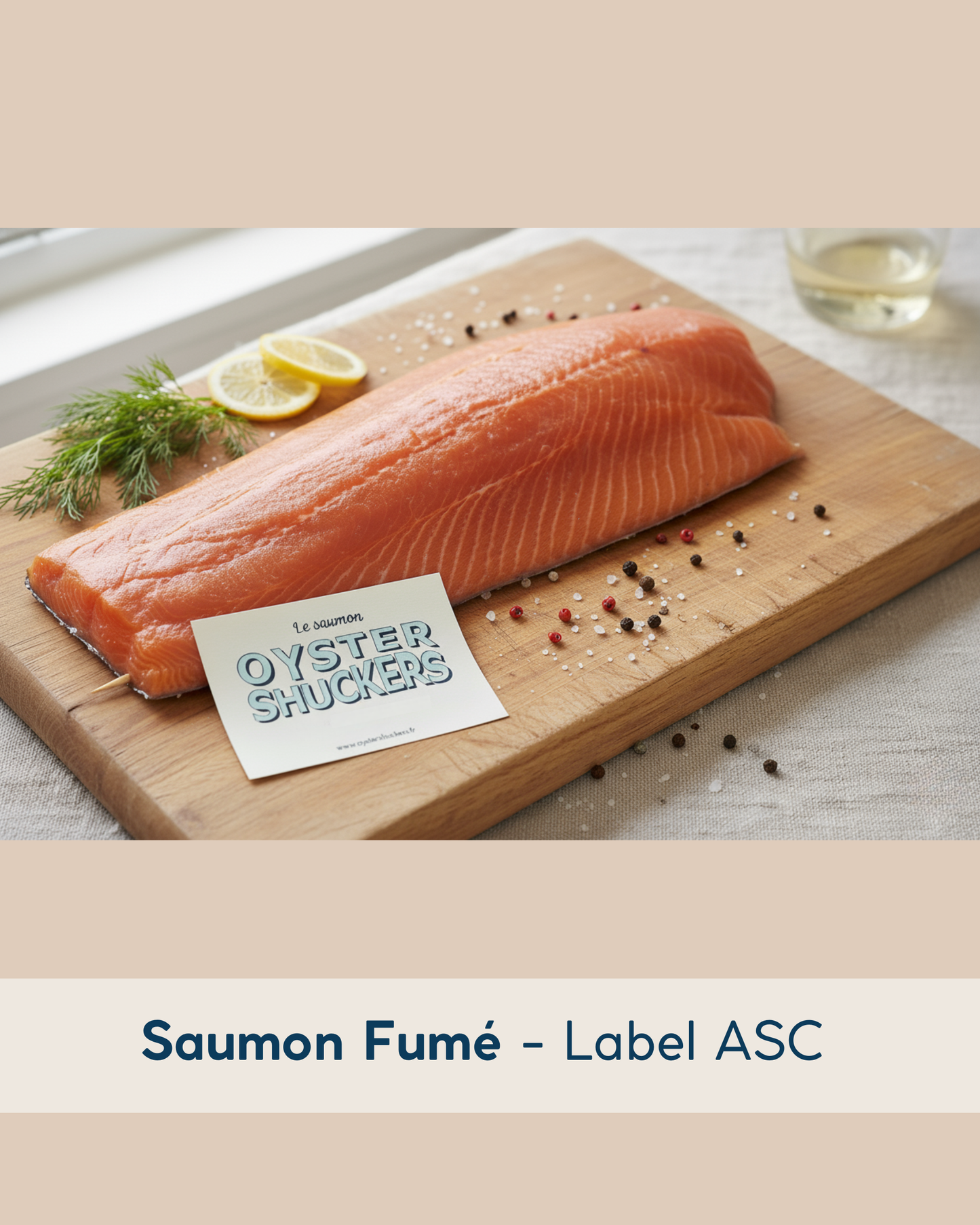 Saumon fumé tranché certifié ASC - 59€/KG