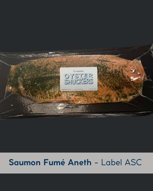 Saumon fumé à l'Aneth tranché certifié ASC - 59€/KG